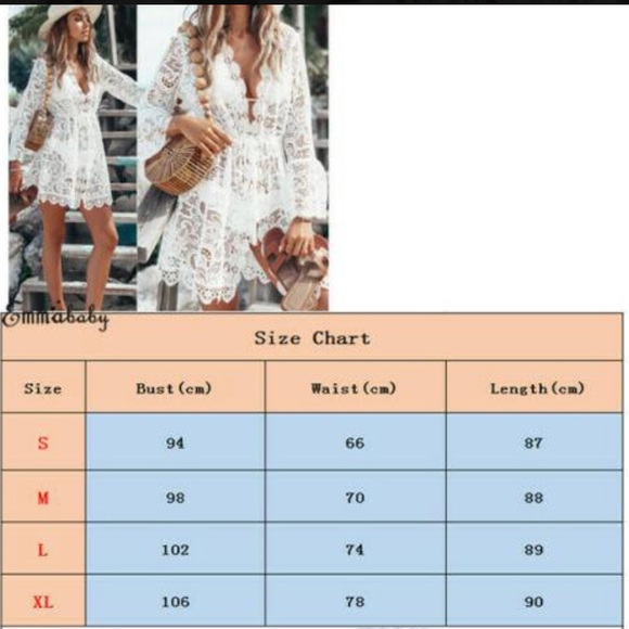 Floral Lace Hollow Crochet swimsuit cover-up - Picture 7 of 11